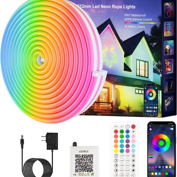 Neon Rope Lights 32.8FT RGB LED Strip Lights‎ App Control Remote - Picture 1 of 7